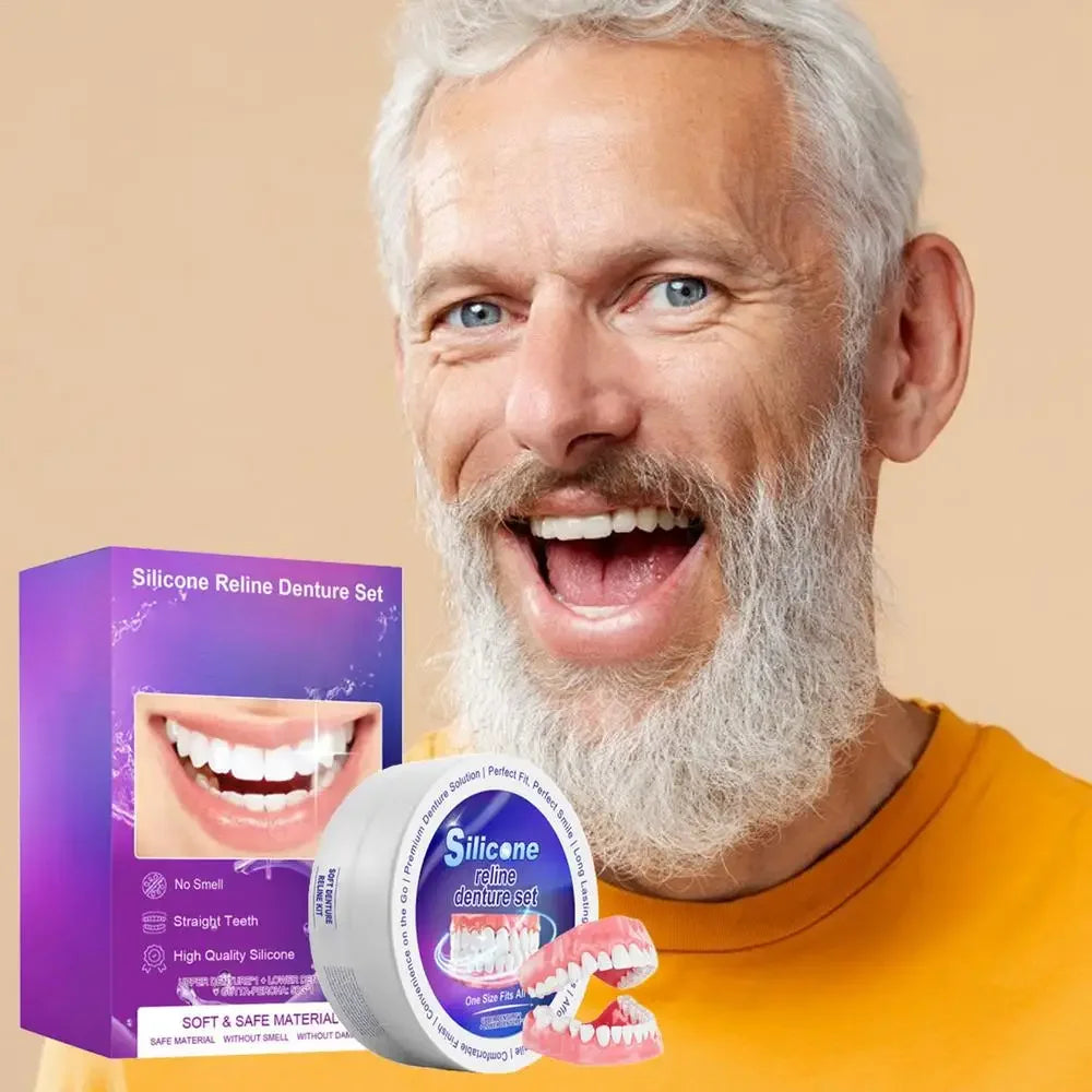 Daily Use Denture Reliner Kit for Comfort and Temporary Teeth Fit