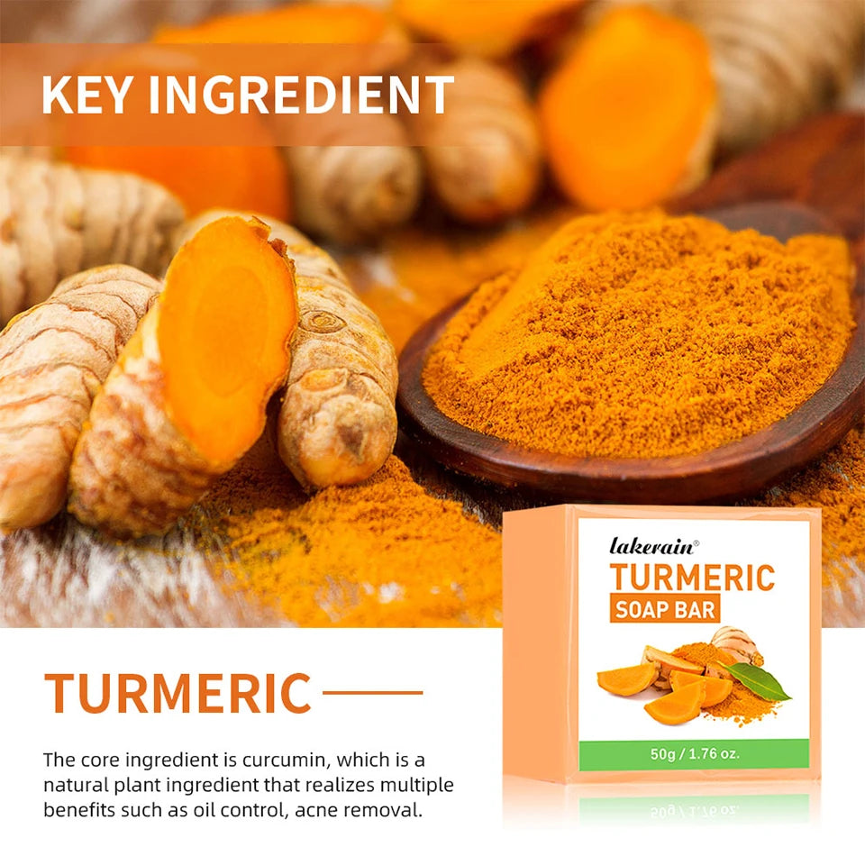 Daily Skincare Turmeric Soap Bar for Deep Cleaning Face and Body - 12