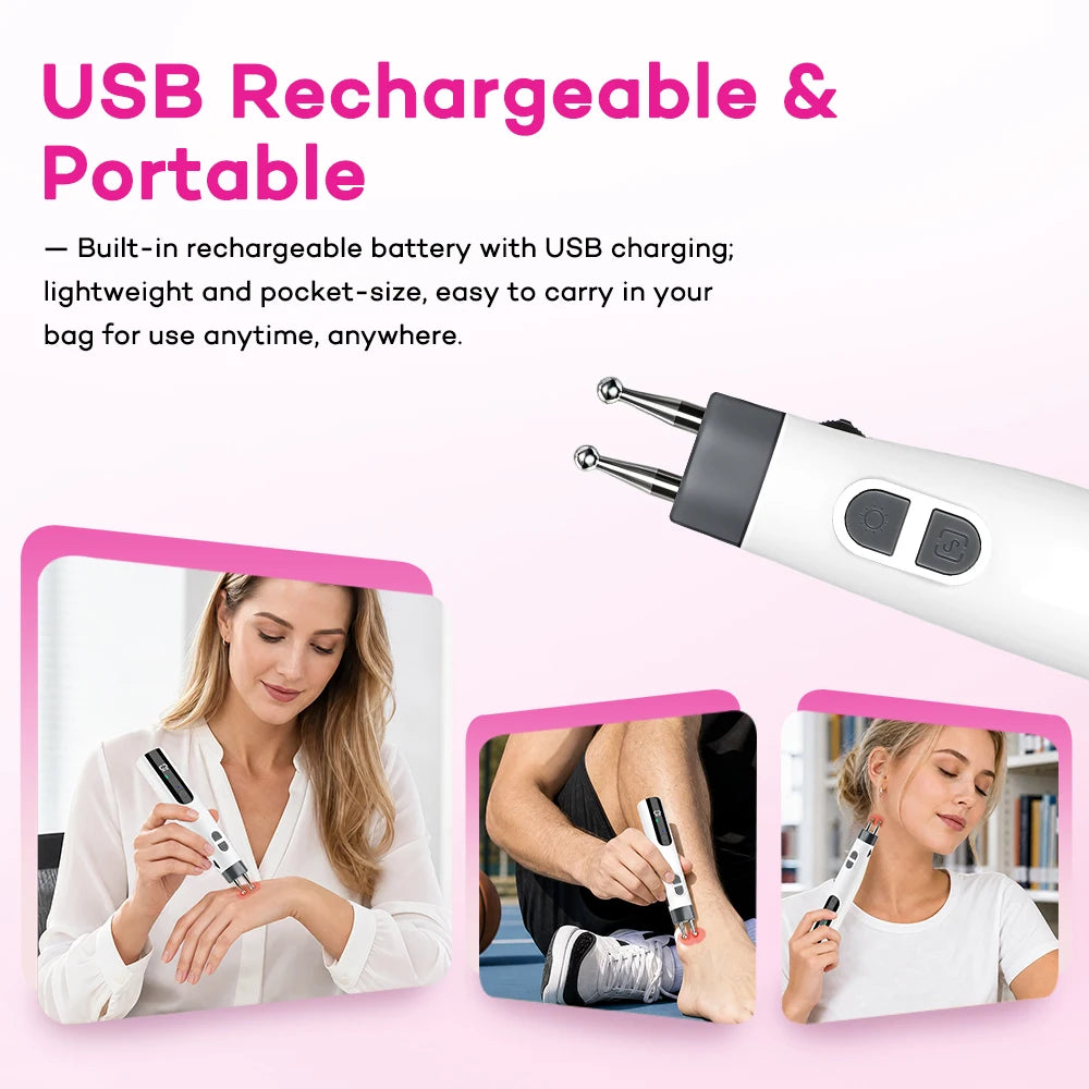 At Home Electric Double Head Massage Pen for Neck Back Relaxation