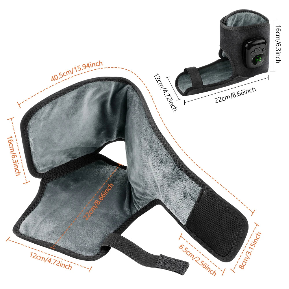 Relaxing at Home Air Compression Ankle Massager with Heat Therapy - 15