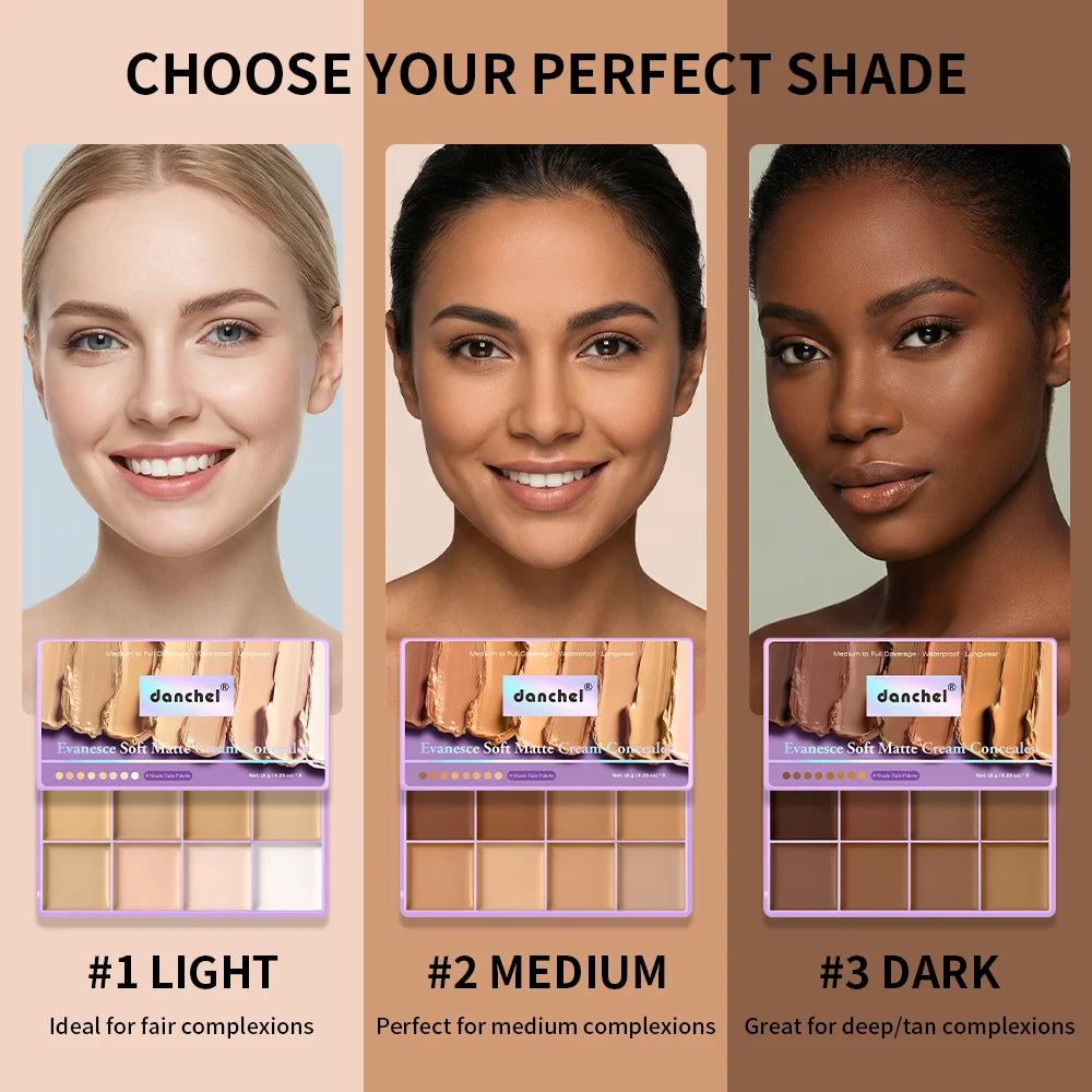 Daily Makeup Routine Cream Concealer Palette for Flawless Coverage