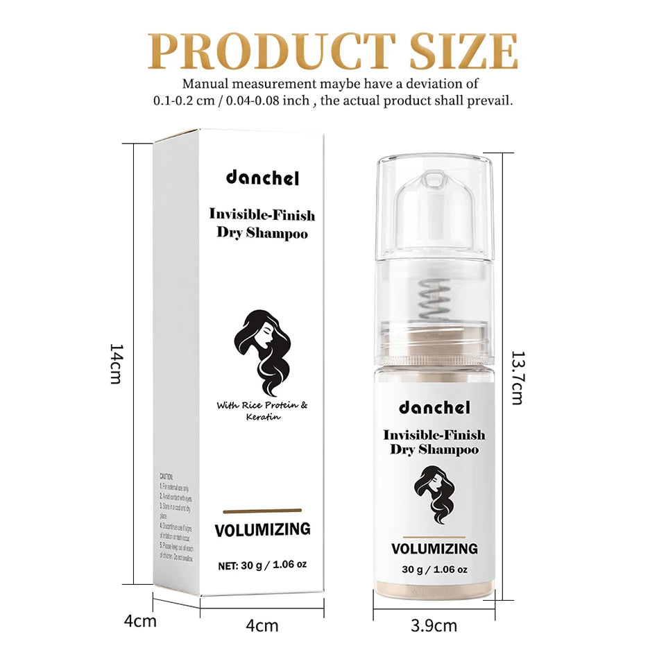 Travel Dry Shampoo Powder for Instant Oil Absorbing and Fresh Hair Volume