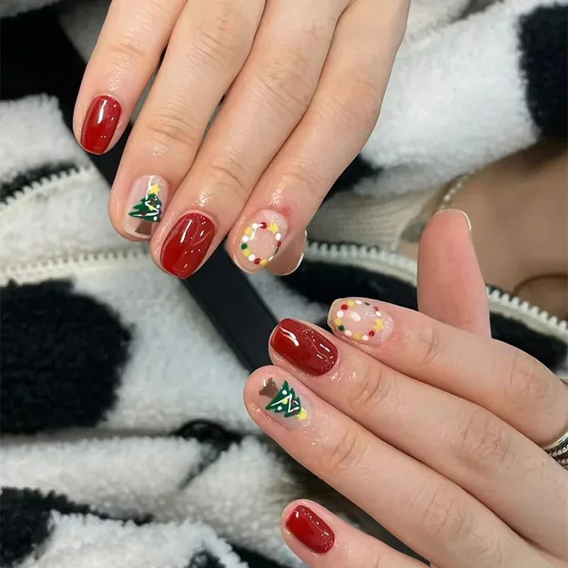 Winter nail art Christmas sticker gel wrap for festive holiday looks - 2