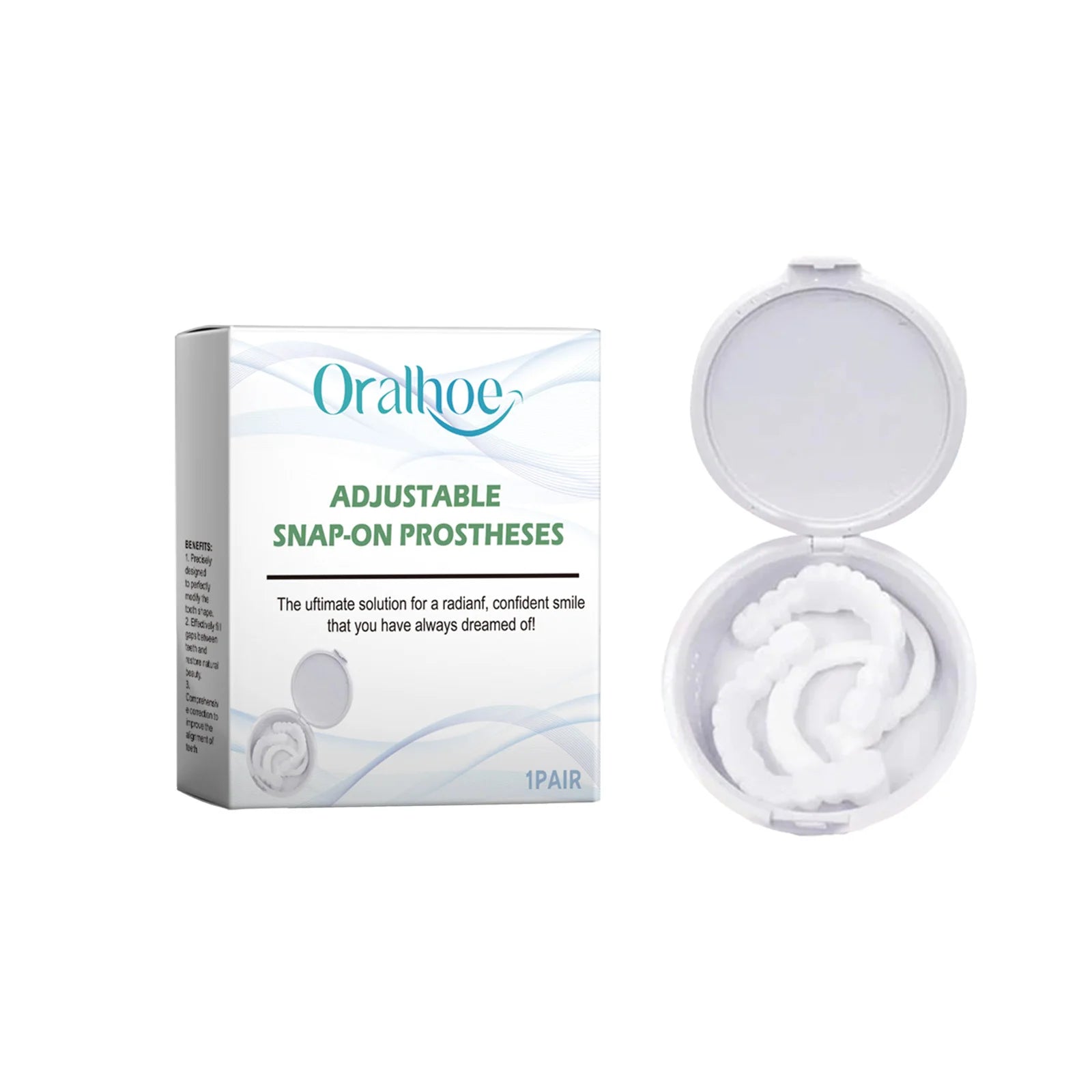 Smile Makeover Snap On Dentures for Gaps And Stains - 7