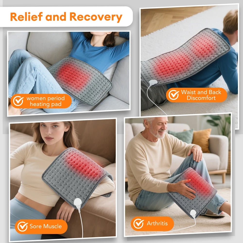 Back Pain Relief Electric Heating Pad for Muscle Relaxation and Comfort - 12