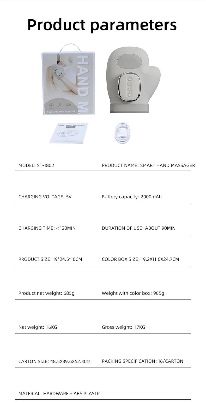At Home Hand Massager Machine for Deep Palm Kneading and Finger Stretching - 25