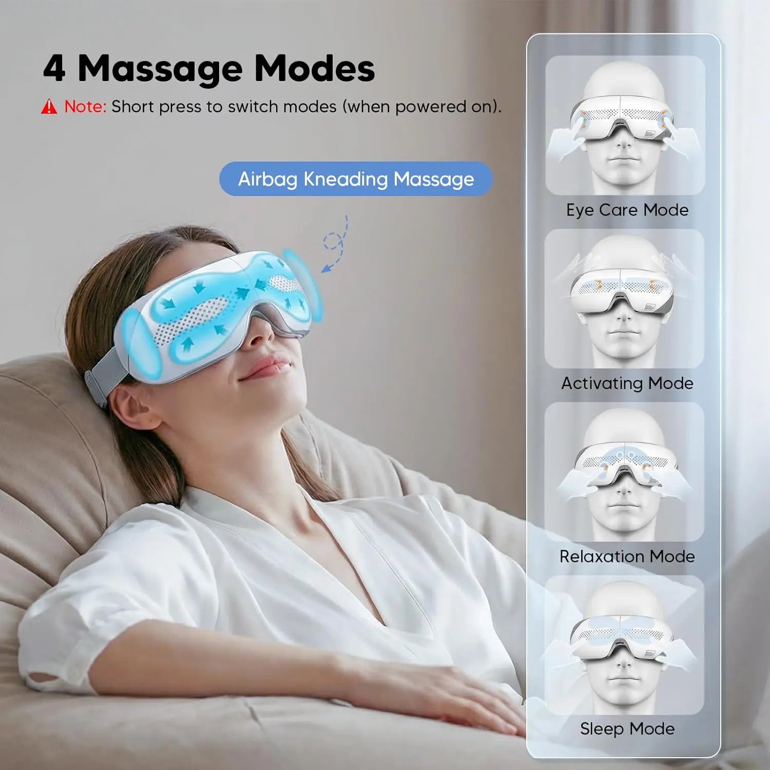Travel Eye Massager Airbag Eye Mask for Stress Relief - 2