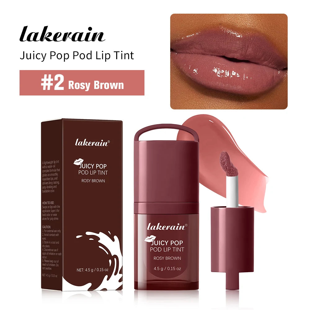 Daily Makeup Juicy Pop Pod Lip Tint Gloss with High Shine Finish - 24