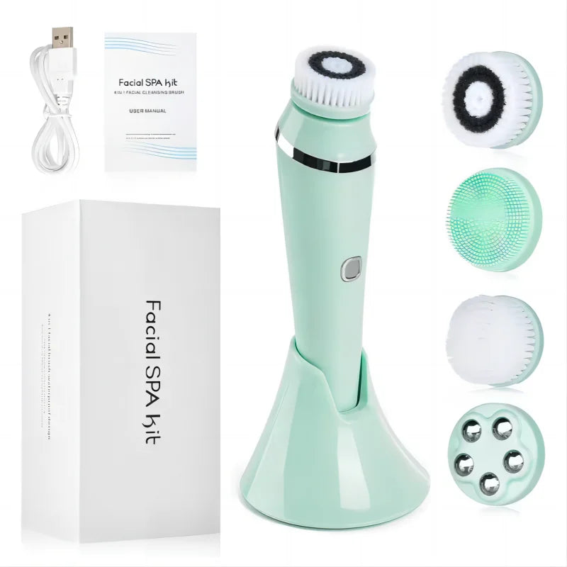 Daily Skincare Rotating Facial Cleansing Brush for Deep Pore Exfoliation