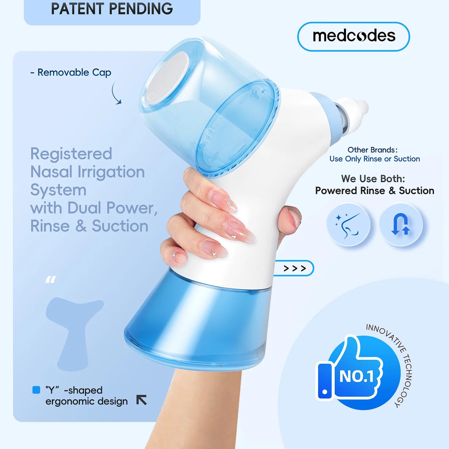 Sinus allergy relief nasal irrigation system for easy congestion care - 16