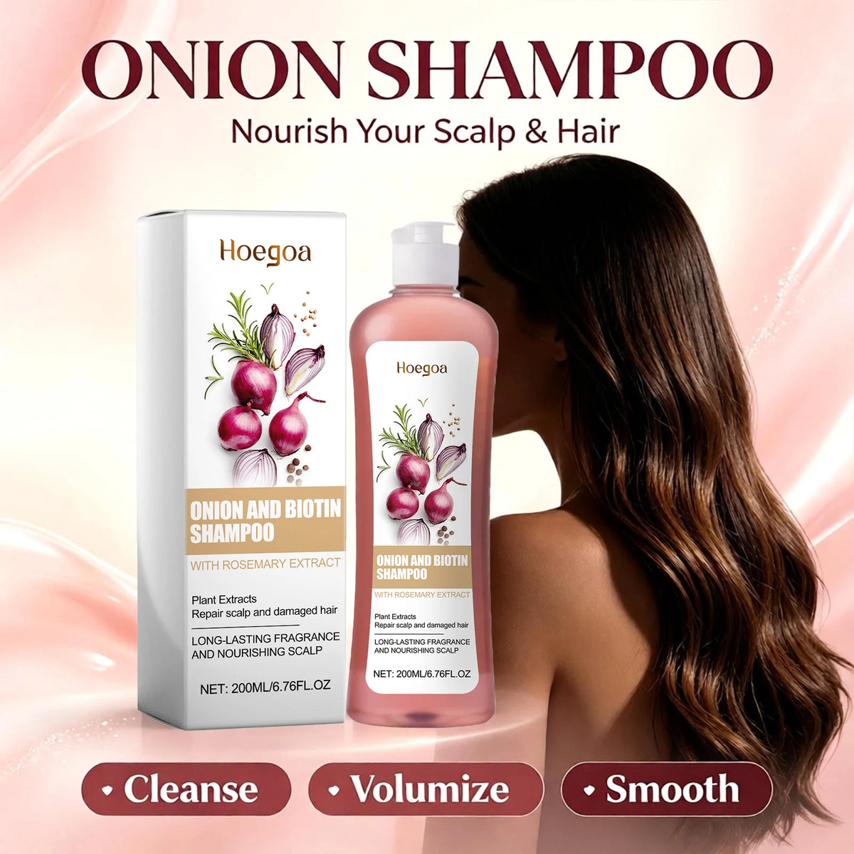 Scalp Care Onion and Biotin Shampoo for Damaged Hair Repair