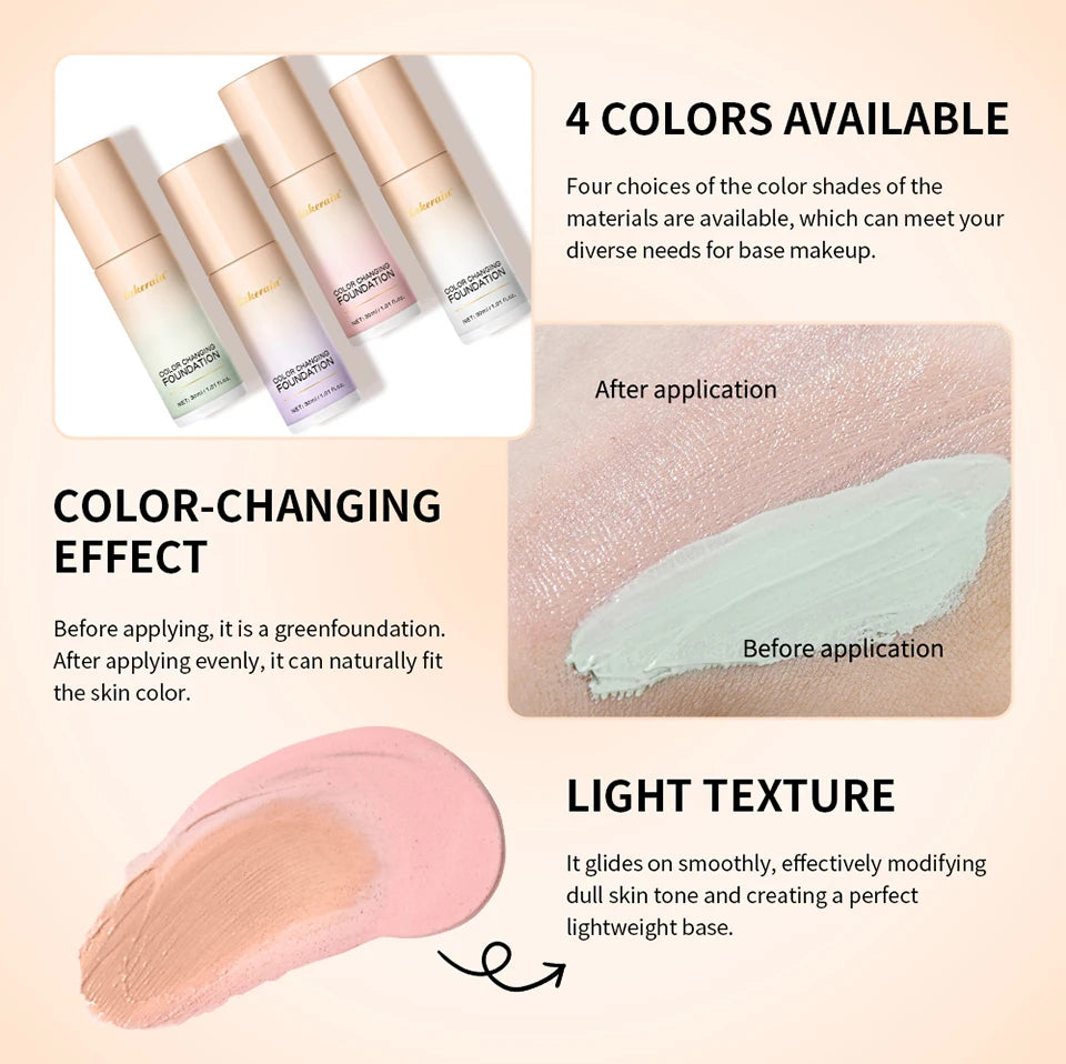 Daily Makeup Routine Color Changing Foundation for Flawless Coverage