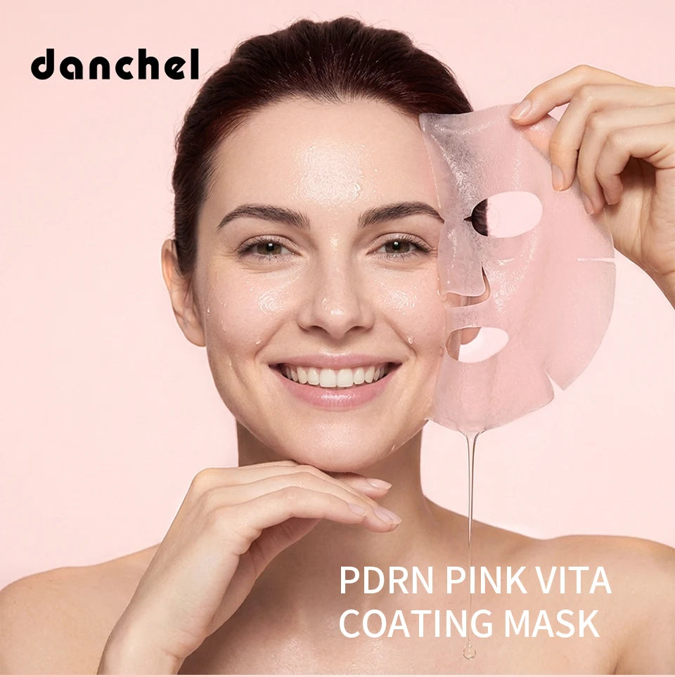 Daily Skincare Korean Salmon DNA PDRN Pink Vitamin Sheet Mask Hydration - 7