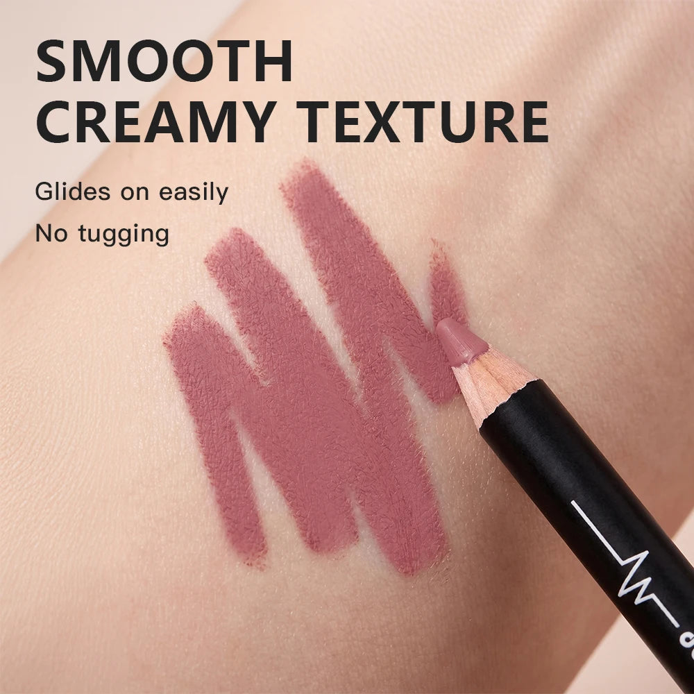 Daily Makeup Lip Liner Pencil Set for Long Lasting Waterproof Definition