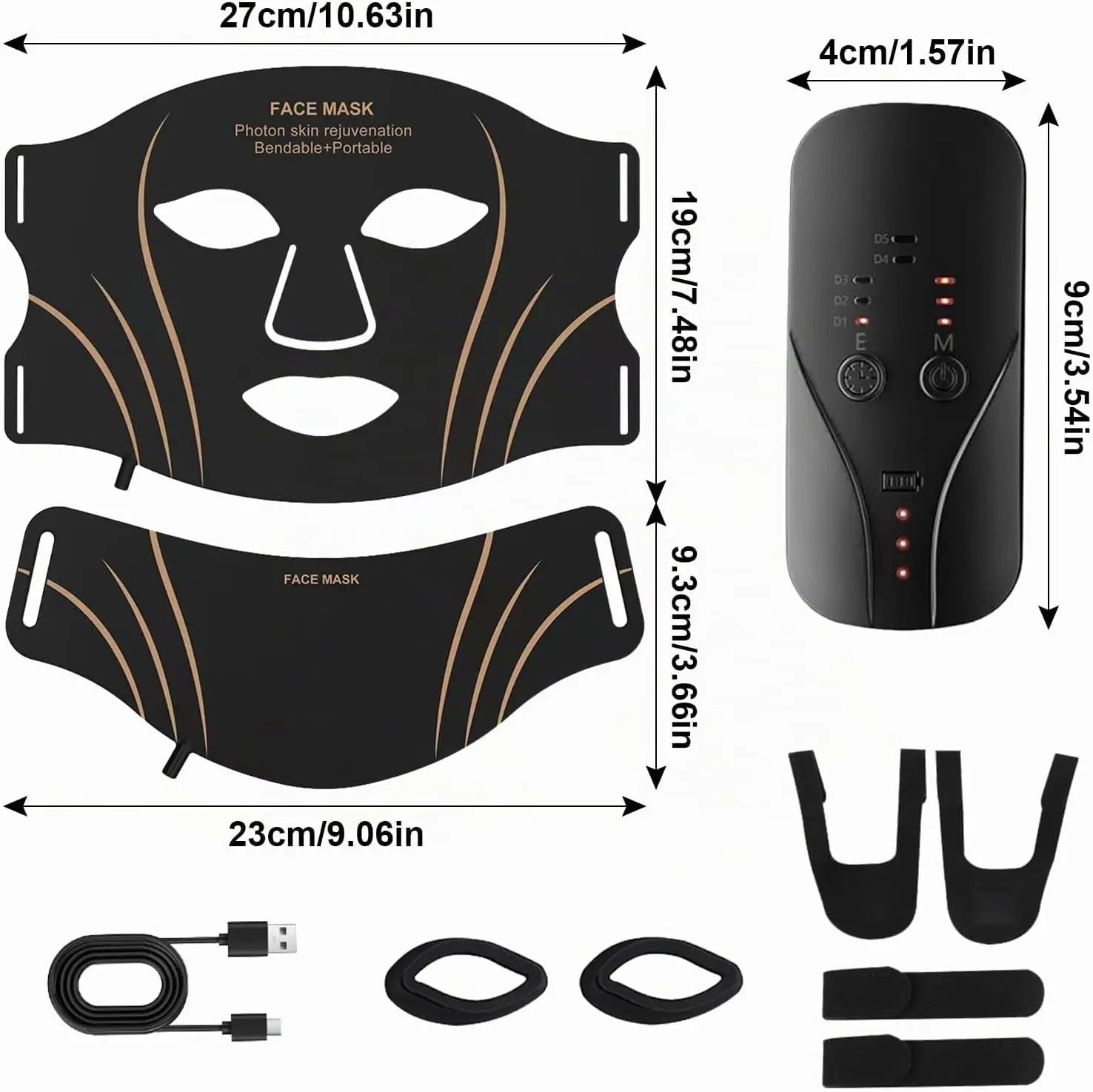 Daily Skin Care Flexible Silicone LED Facial Mask for Rejuvenation - 6