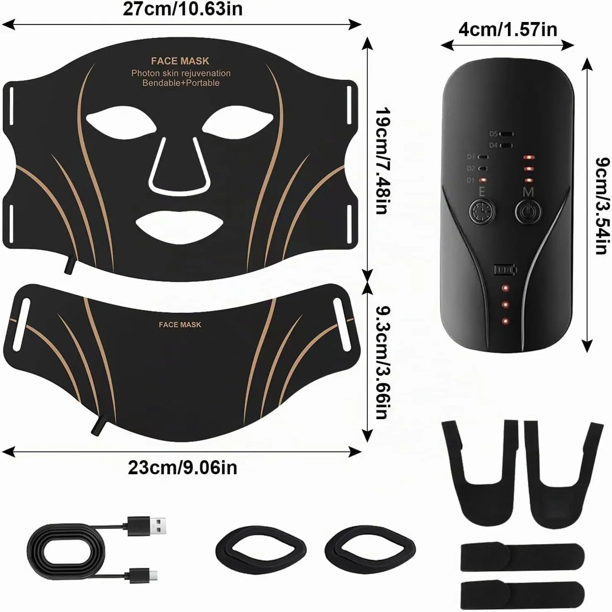 Daily Skin Care Flexible Silicone LED Facial Mask for Rejuvenation