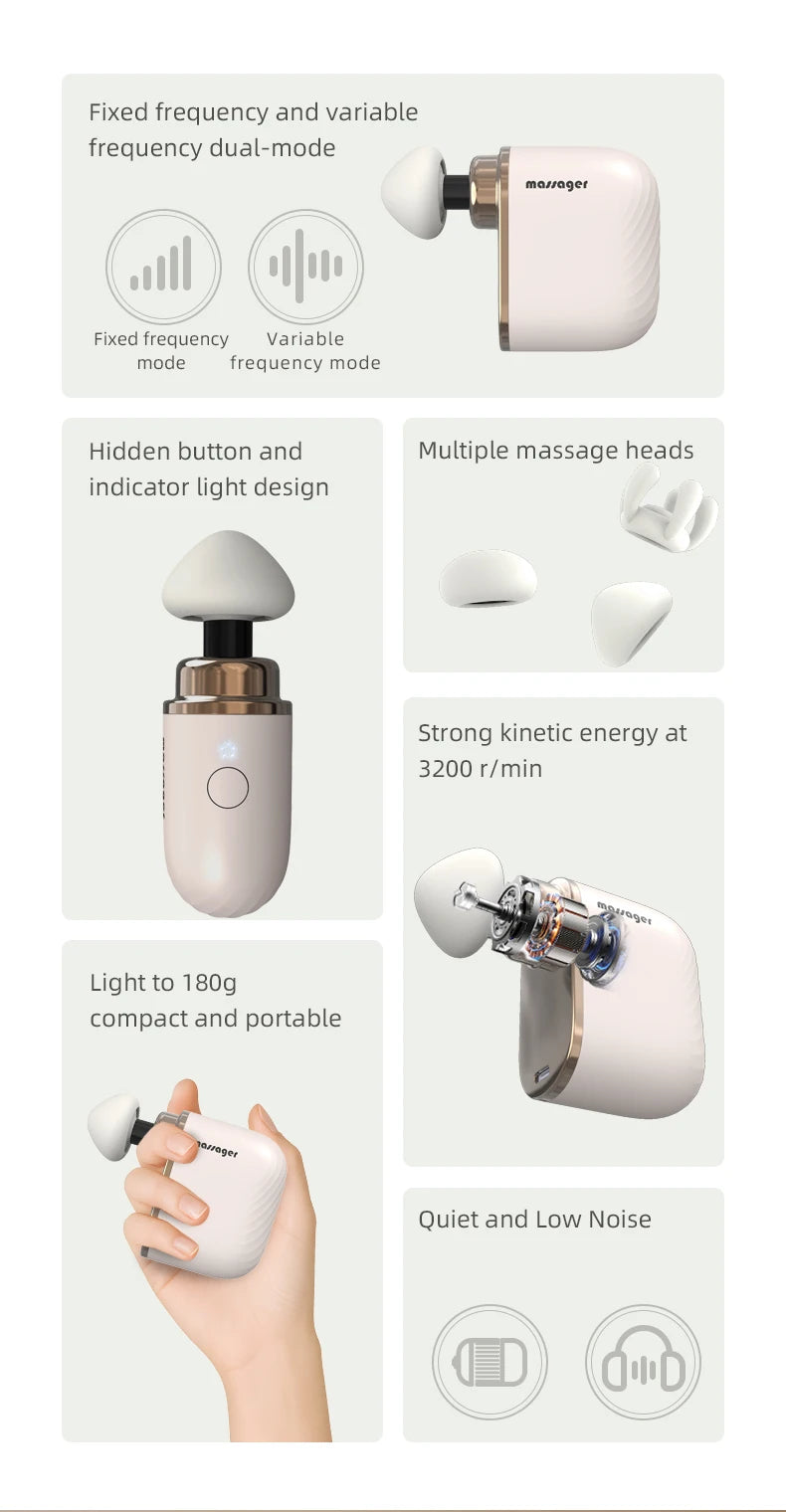 At Home Mini Pocket Fascia Gun for Deep Tissue Percussion Muscle Relief