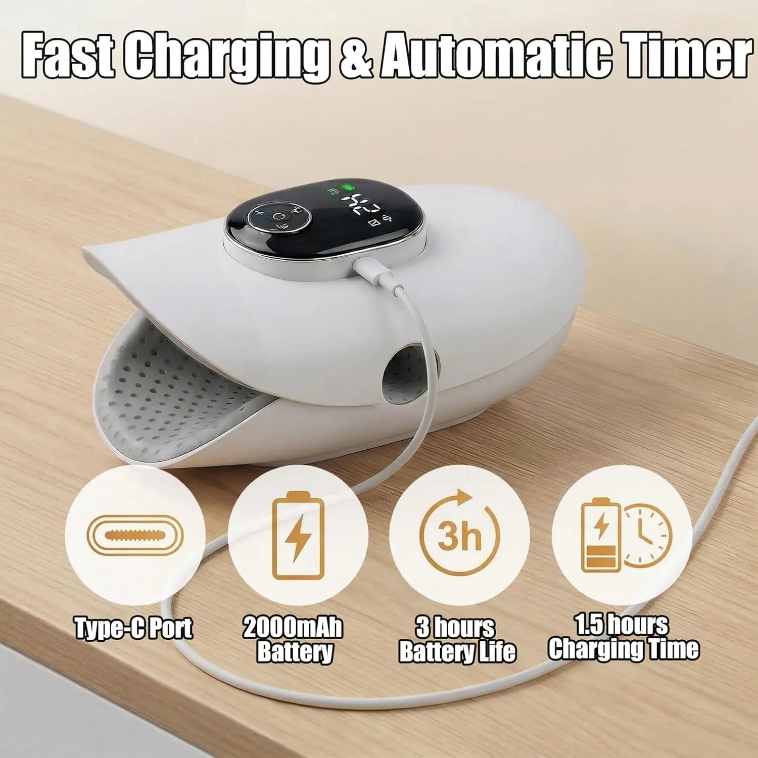 At Home Hand Massager Machine for Deep Palm Kneading and Finger Stretching - 6