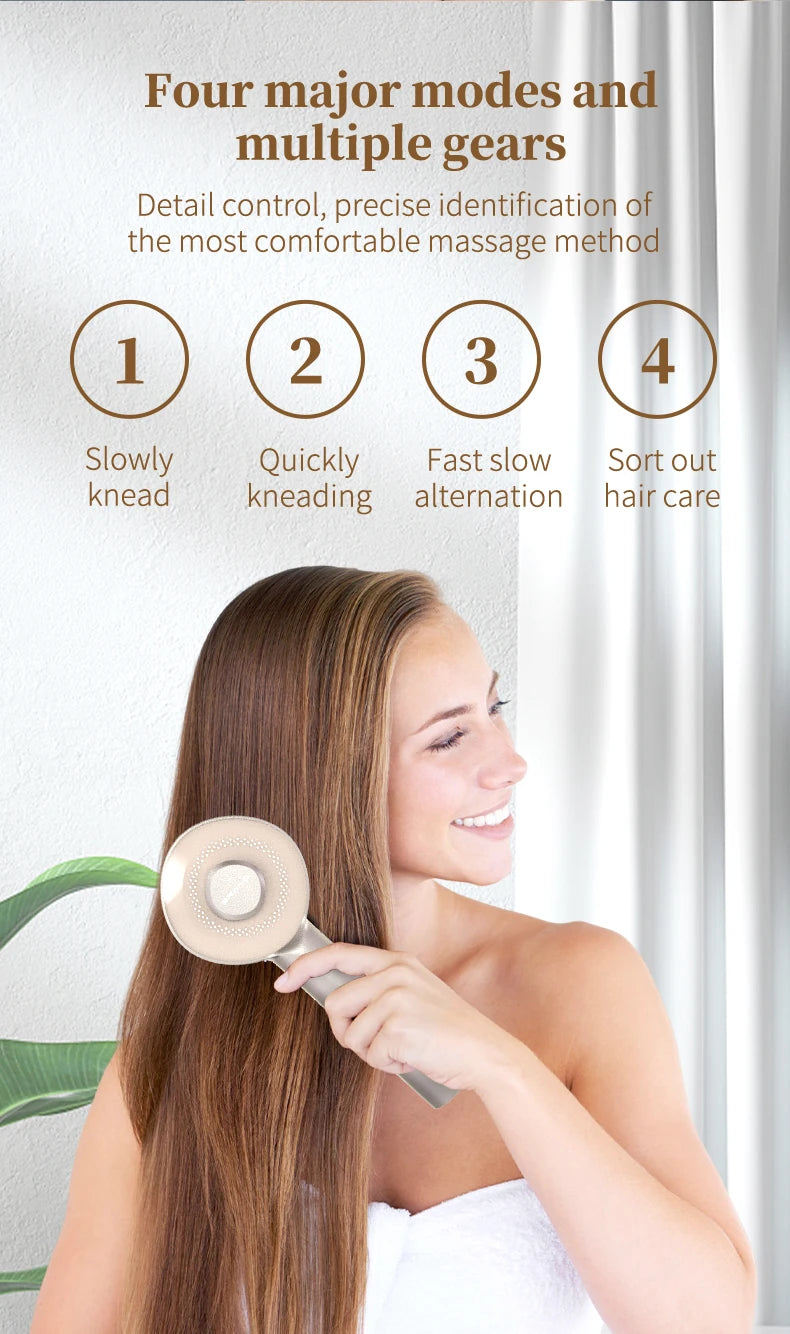 Bathroom Electric Scalp Massager Comb for Hair Growth and Serum - 10