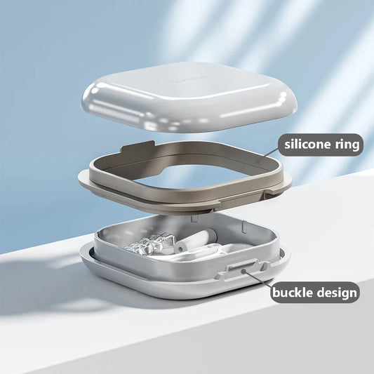 Bathroom Aligner Case Portable Orthodontic Storage Box with Secure Lid