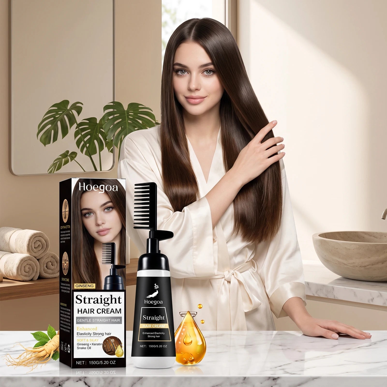 At Home Hair Straightening Cream For Frizzy Hair - 1