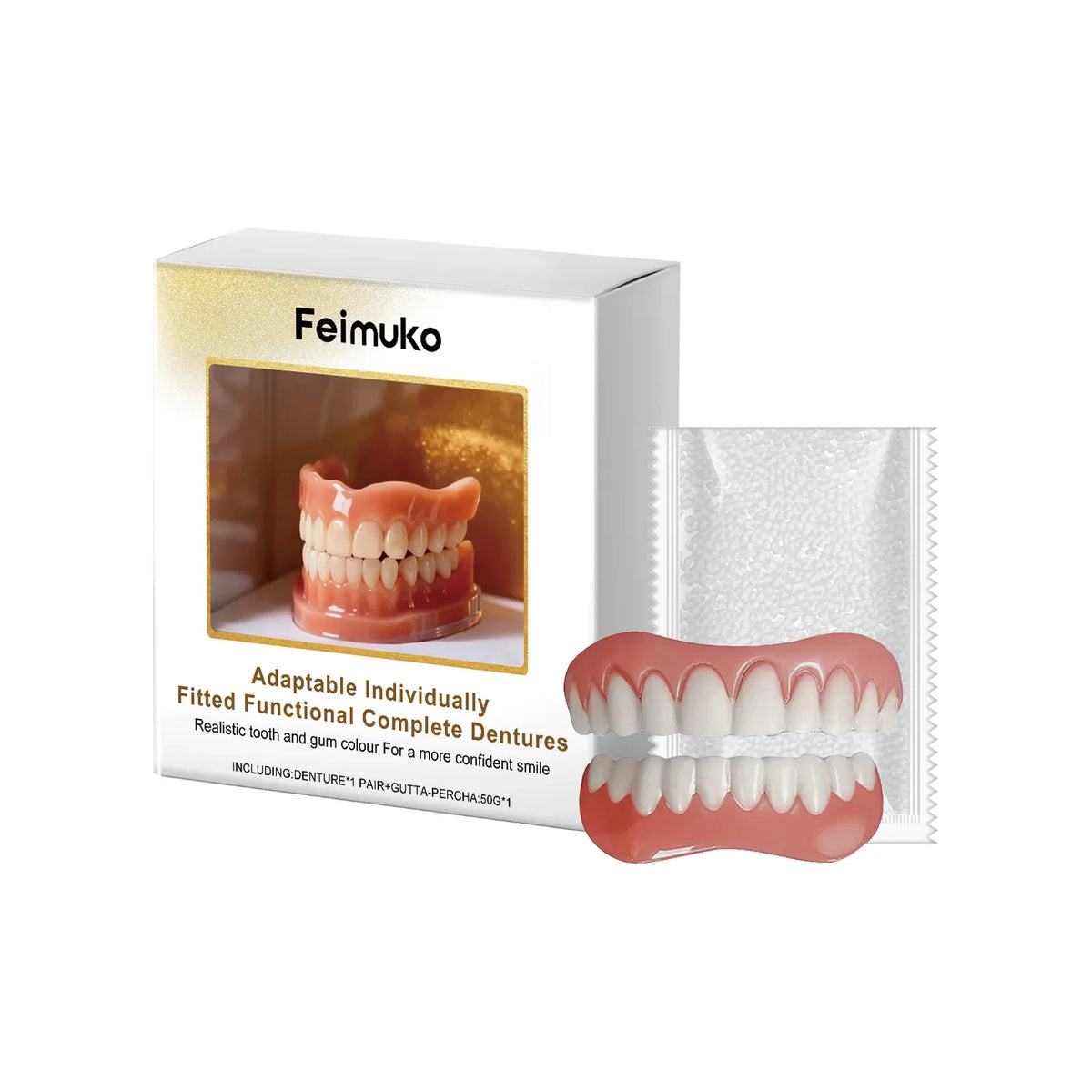 Daily Smile Enhancement Denture Silicone Kit for Easy Fit