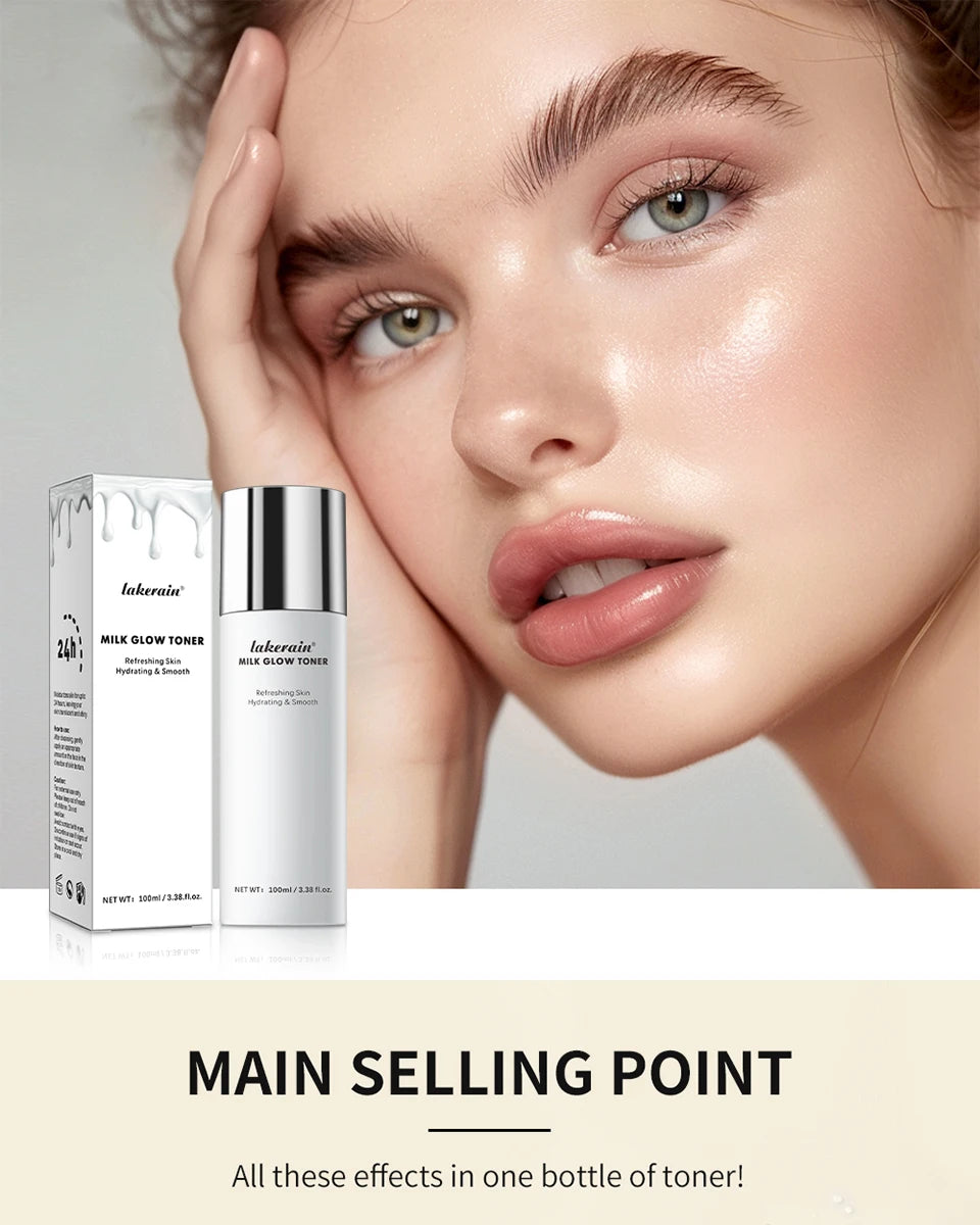 Daily Skin Care Milk Glow Toner for Dry And Tired Skin Hydration