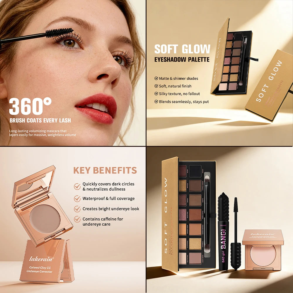 Daily Makeup Routine Complete Eye Makeup Kit for Long Lasting Beauty Looks
