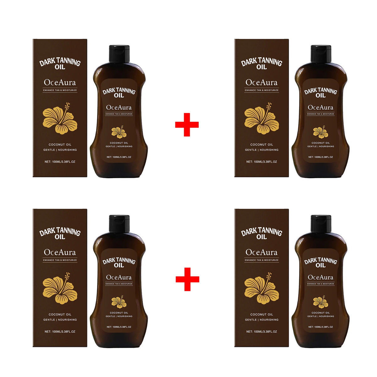 Beach Outdoor Coconut Oil Dark Tanning Oil for Deep Golden Glow