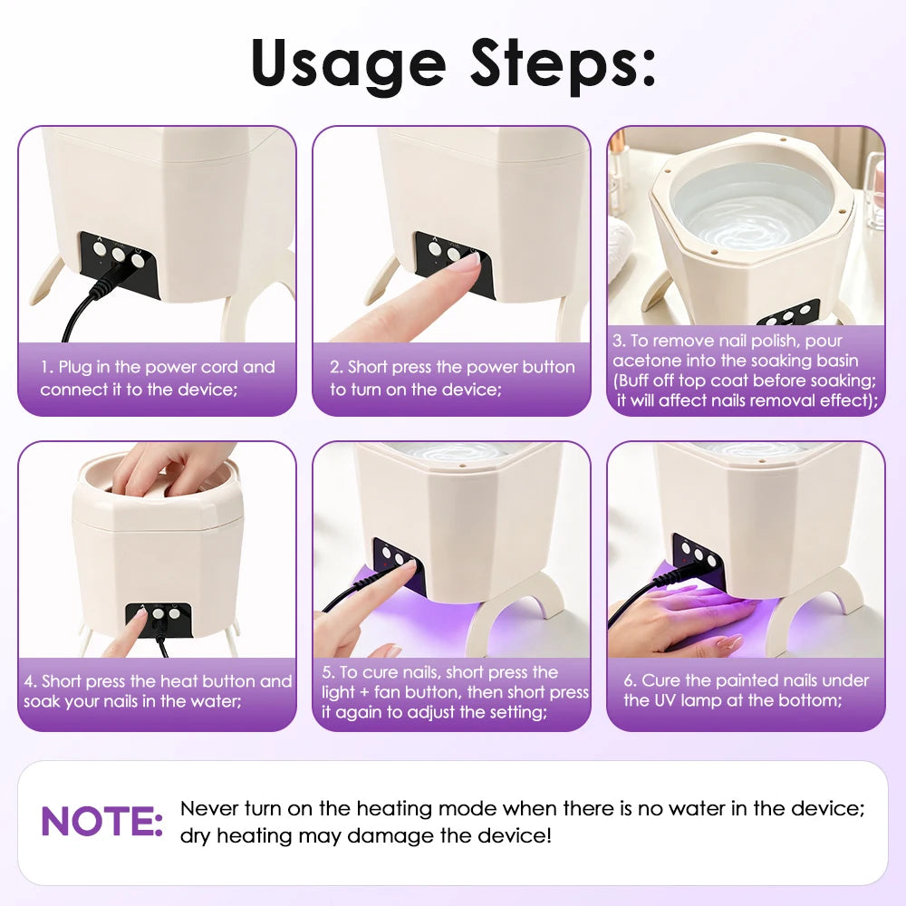 Home Manicure Nail Dryer and Gel Polish Remover for Fast Drying Care - 14