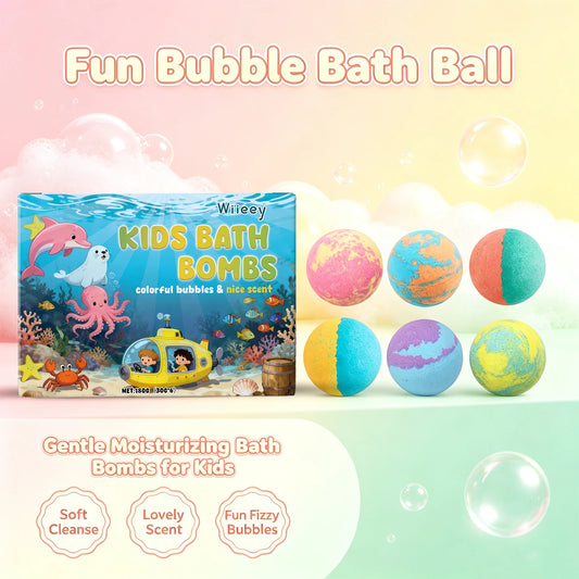 Bath Time Kids Bath Ball Moisturizing and Cleansing Fizzy Balls Gift Set