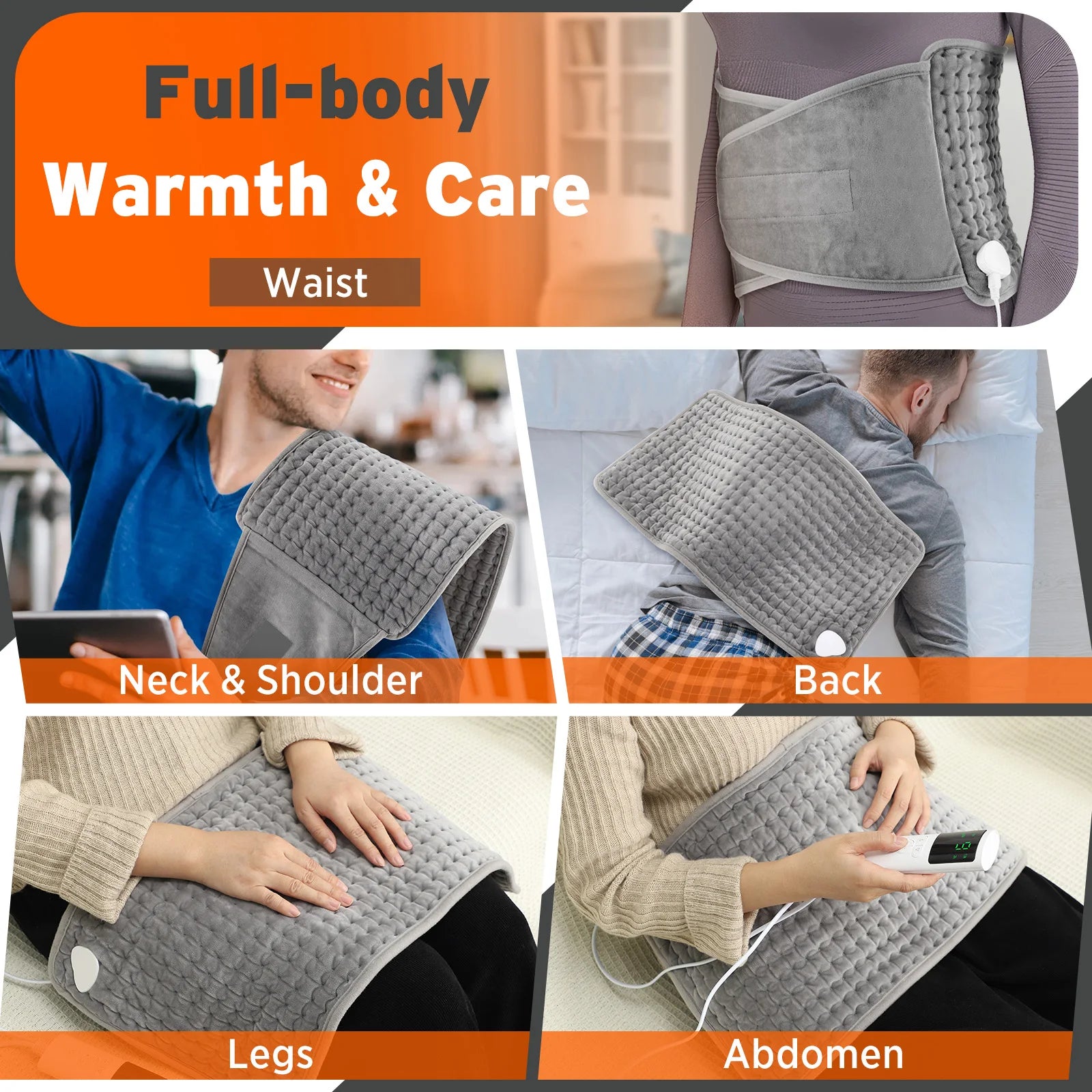Winter Heating Back Support Belt Adjustable Temperature Waist Brace - 9
