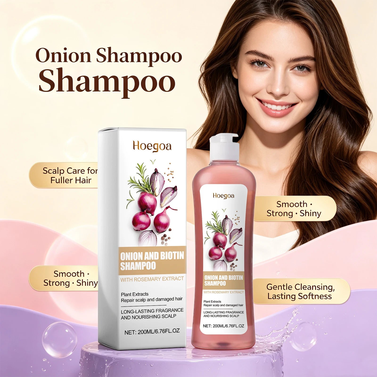 Scalp Care Onion and Biotin Shampoo for Damaged Hair Repair - 6
