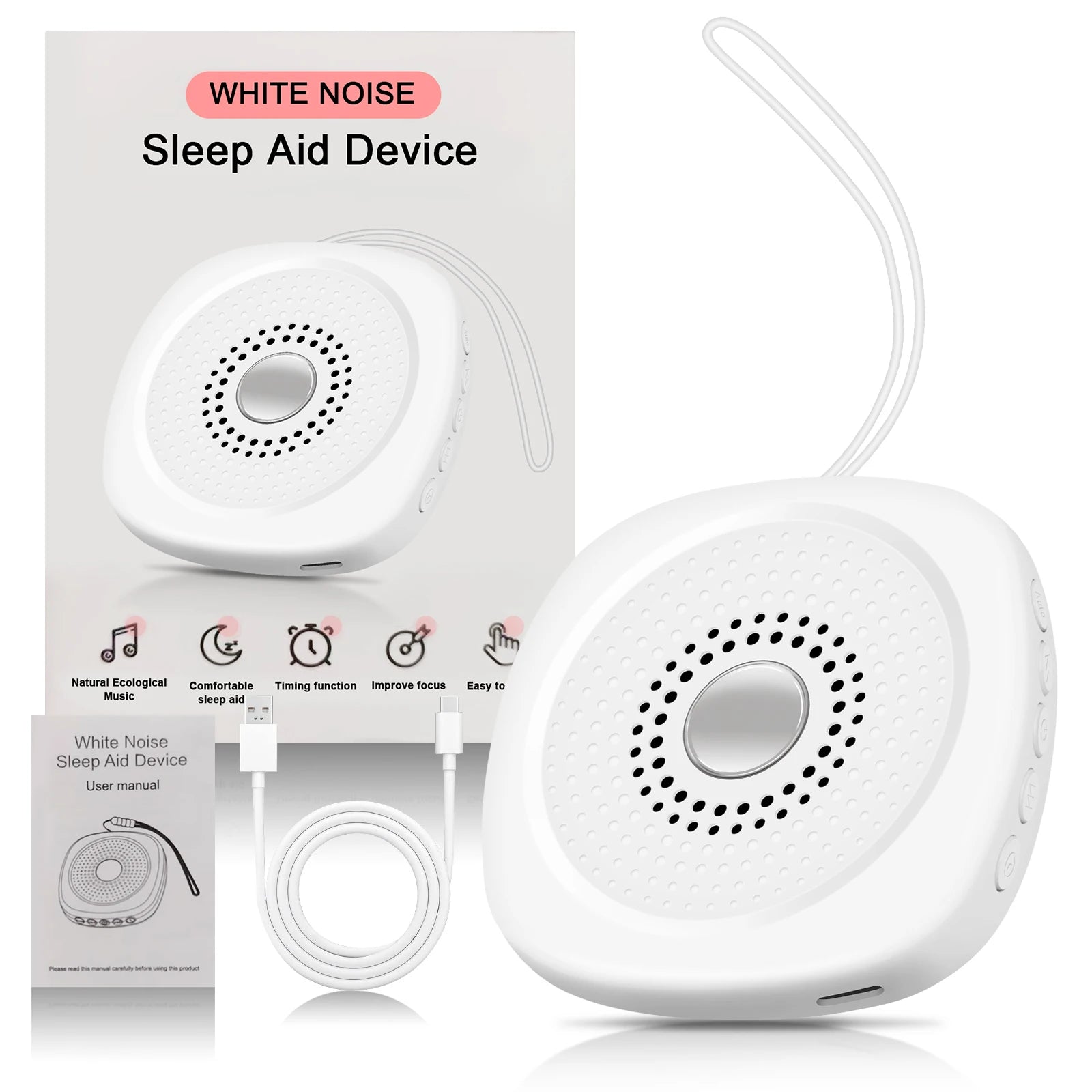 Bedtime Sleep Aid White Noise Machine for Restful Nights - 17