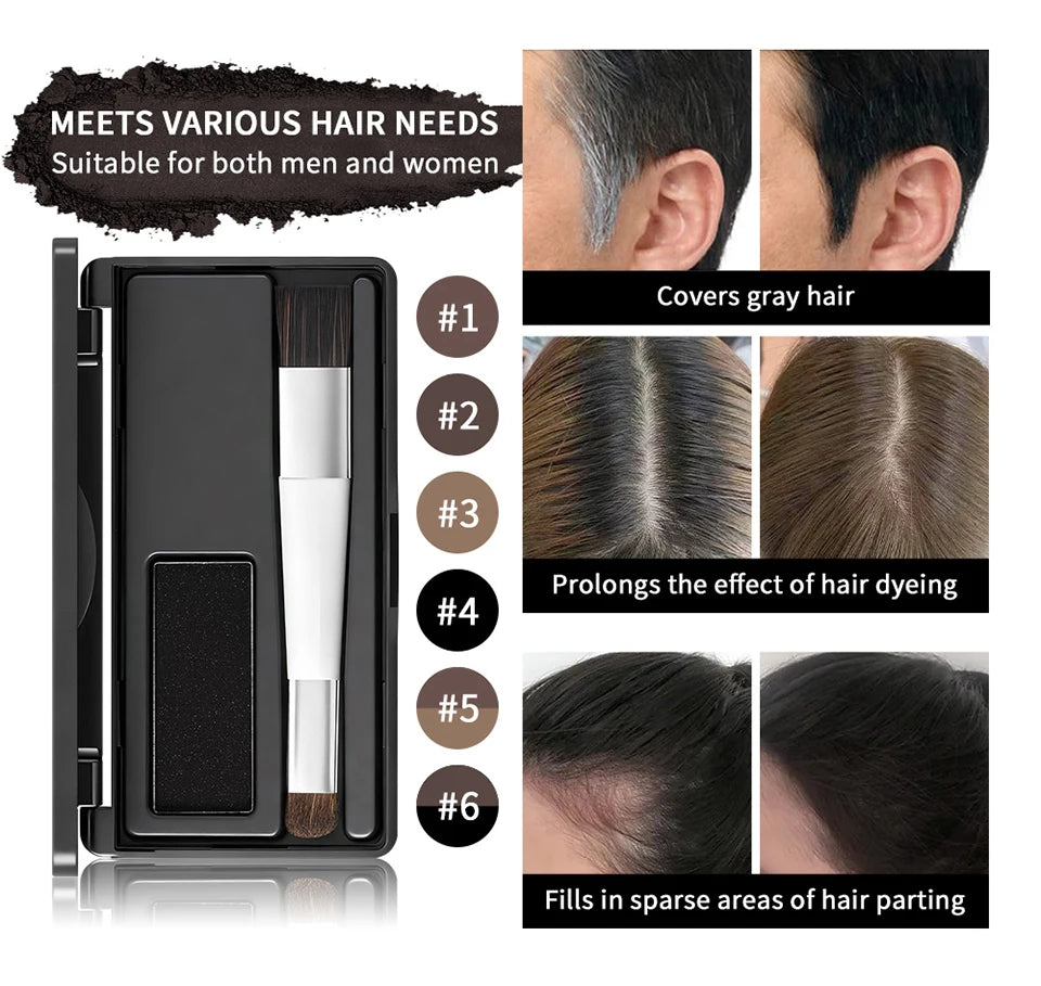 Instant Root Cover Up Hair Powder for Seamless Gray and Hairline Concealment