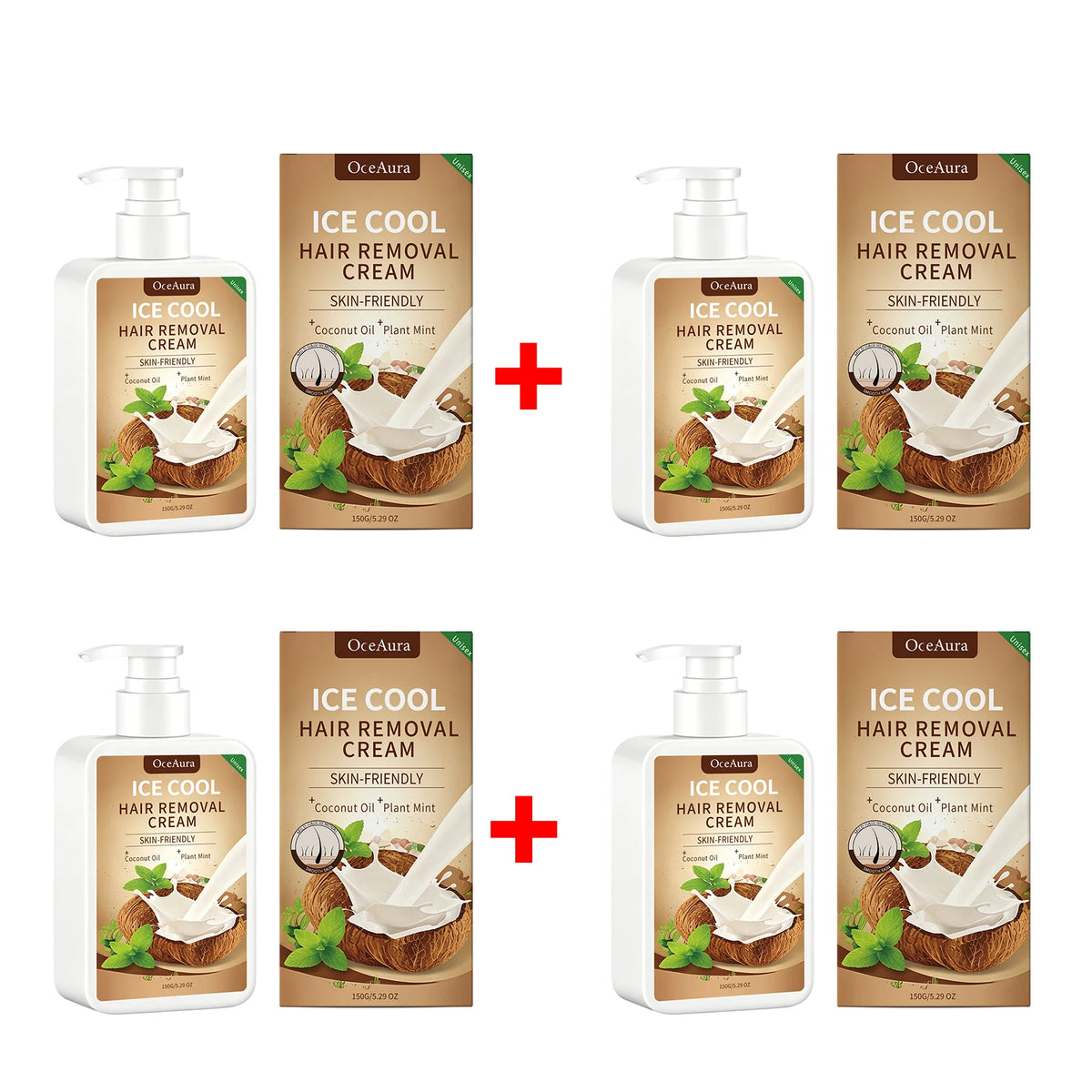 Smooth Skin Ice Cool Hair Removal Cream for Painless Depilation Care