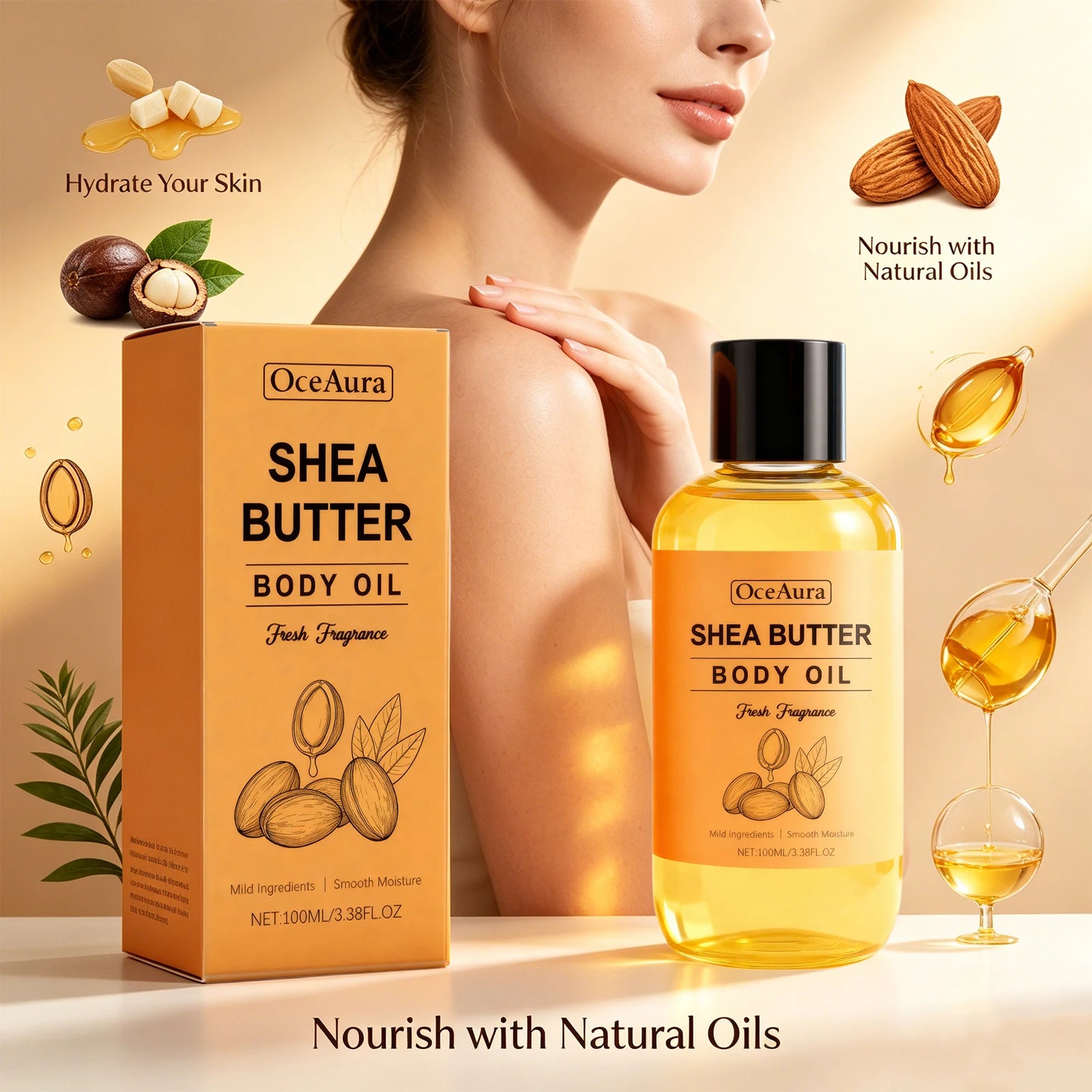 Dry Skin Shea Butter Body Oil for Deep Nourishing and Fast Absorption - 9