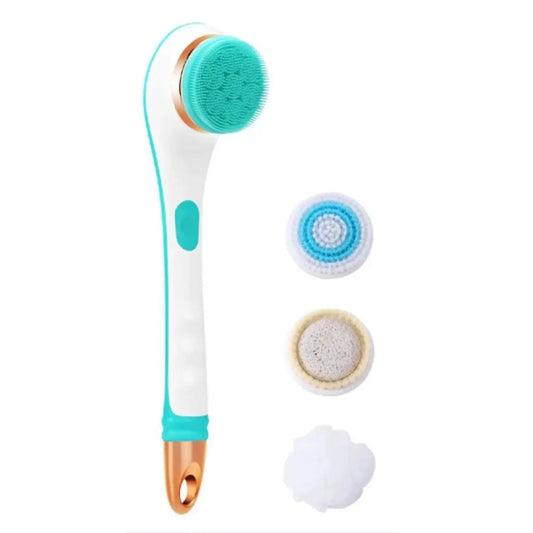 Bathroom Electric Shower Body Scrubber Brush with Long Handle for Spa