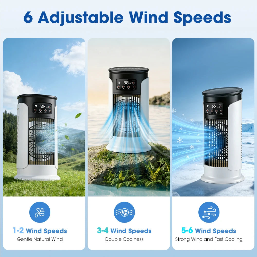 Home Office Portable Air Conditioning Fan for Instant Cooling Relief