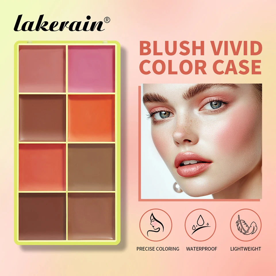 Daily Makeup Blusher Cream Plate for Natural Finish and Long Lasting Look - 7