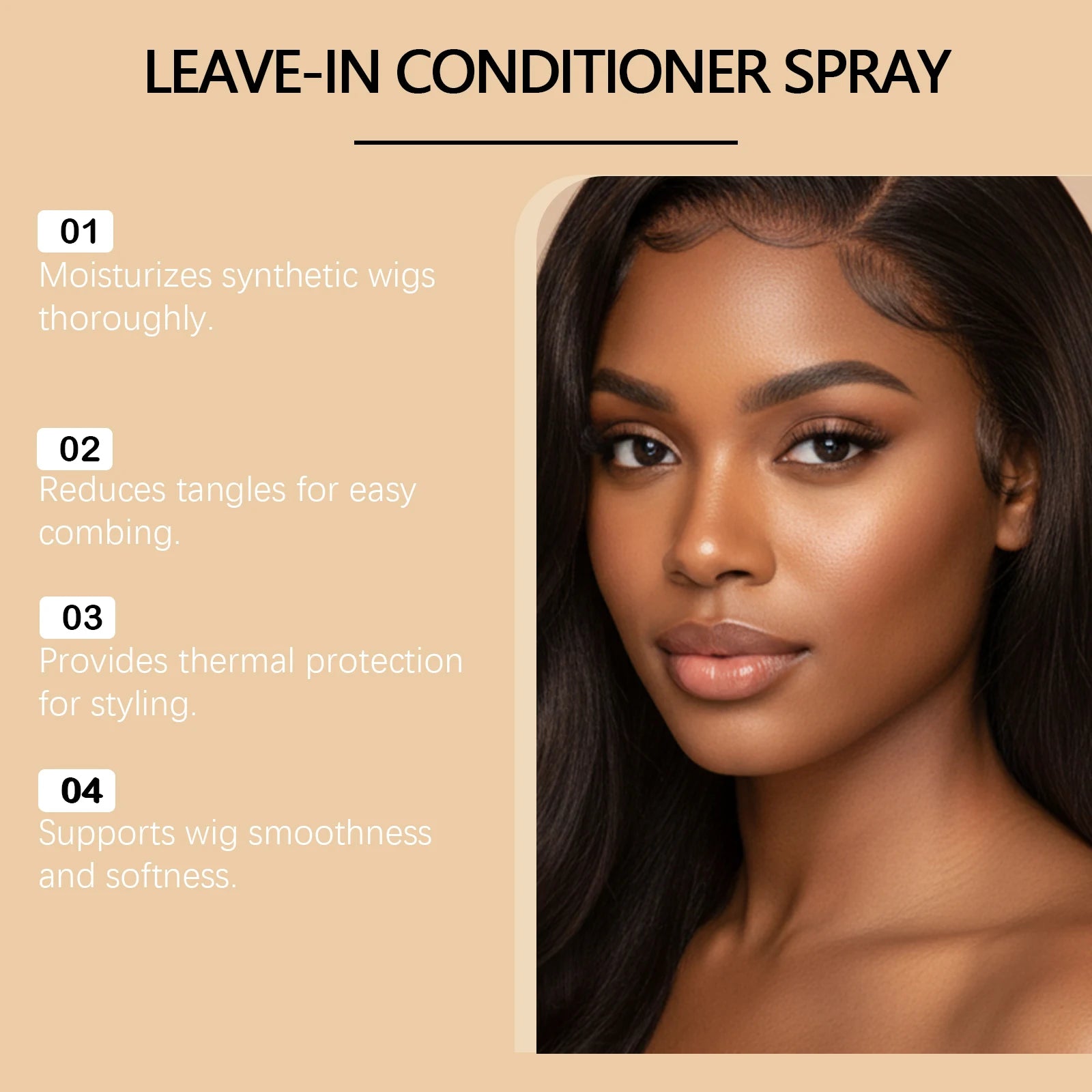 Daily styling wig conditioning spray for smooth and frizz free hair - 10