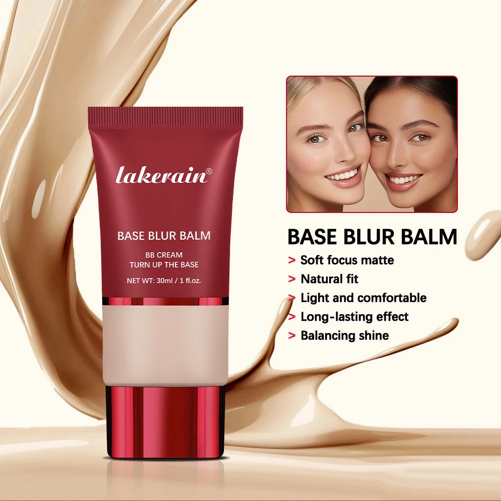 Daily Makeup Blur Base Balm and Dual Brush for Natural Finish Coverage