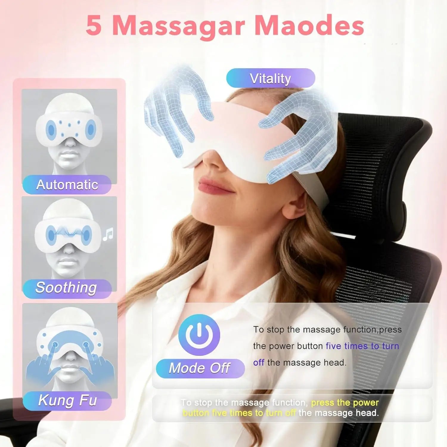 Screen Time Fatigue Relief Smart Eye Massager for Deep Relaxation - 10