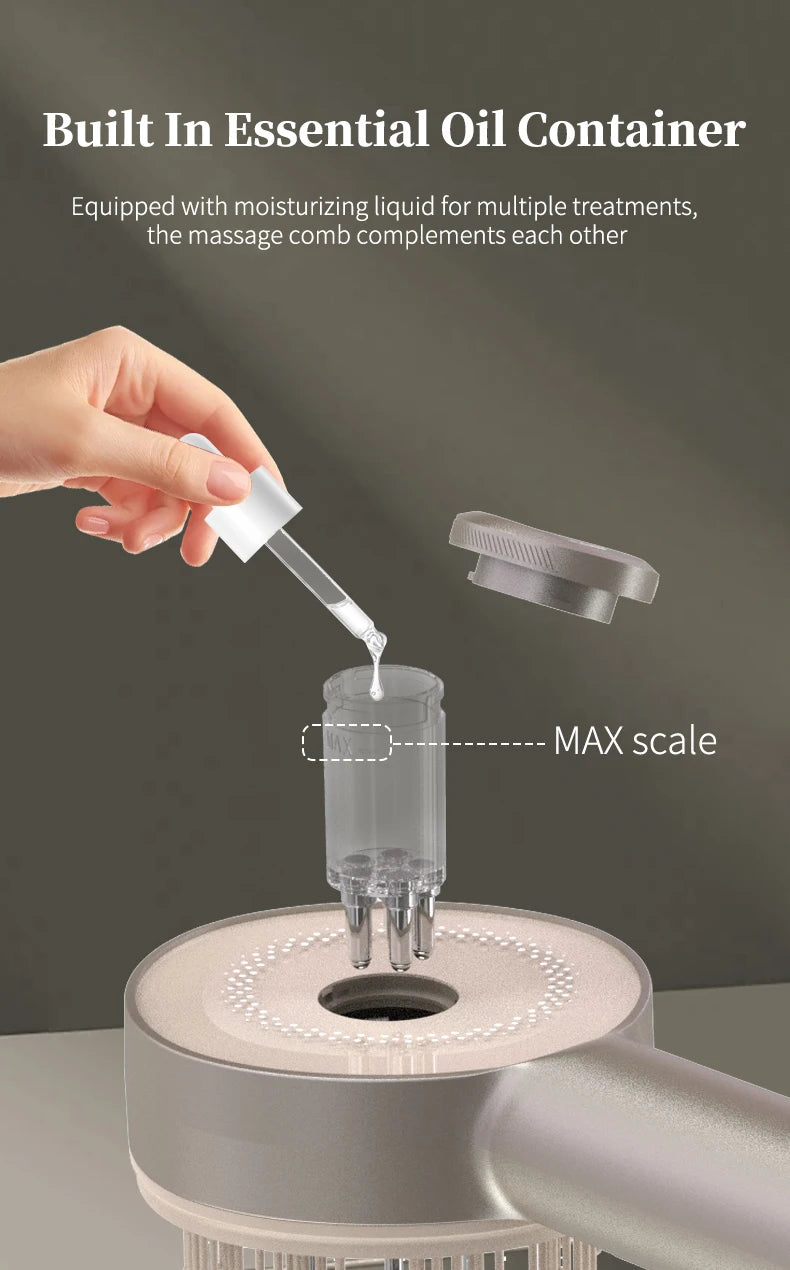 Bathroom Electric Scalp Massager Comb for Hair Growth and Serum - 11