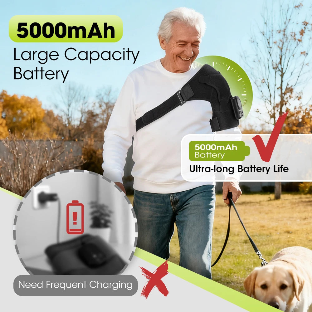 At home cordless shoulder heating massager with app control and vibration - 25