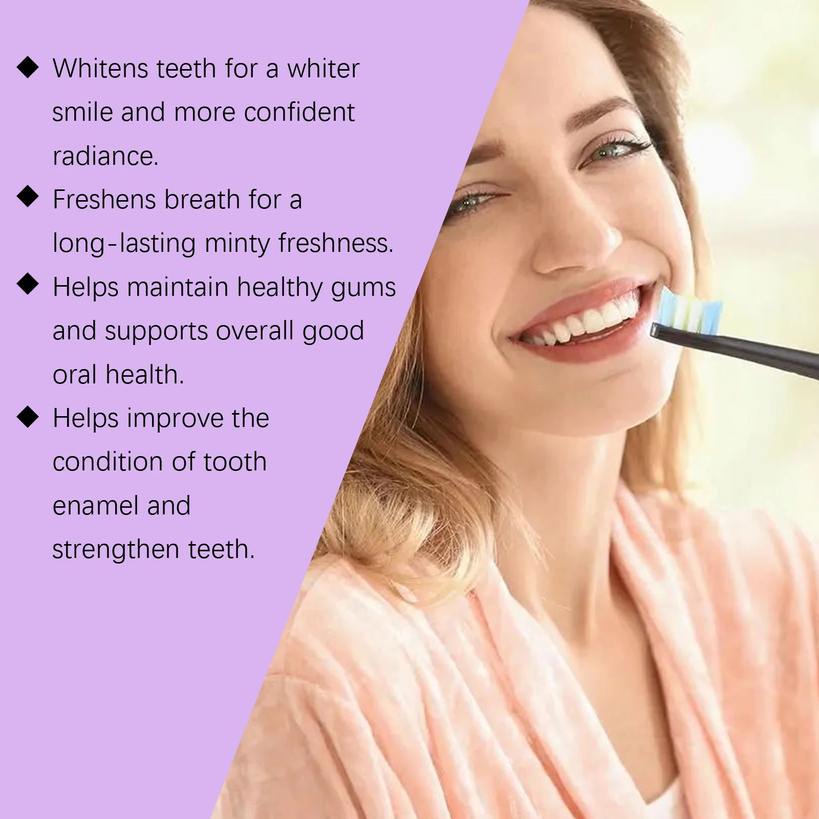 Daily Routine Purple Whitening Toothpaste for Fresh Breath and Clean Teeth - 11