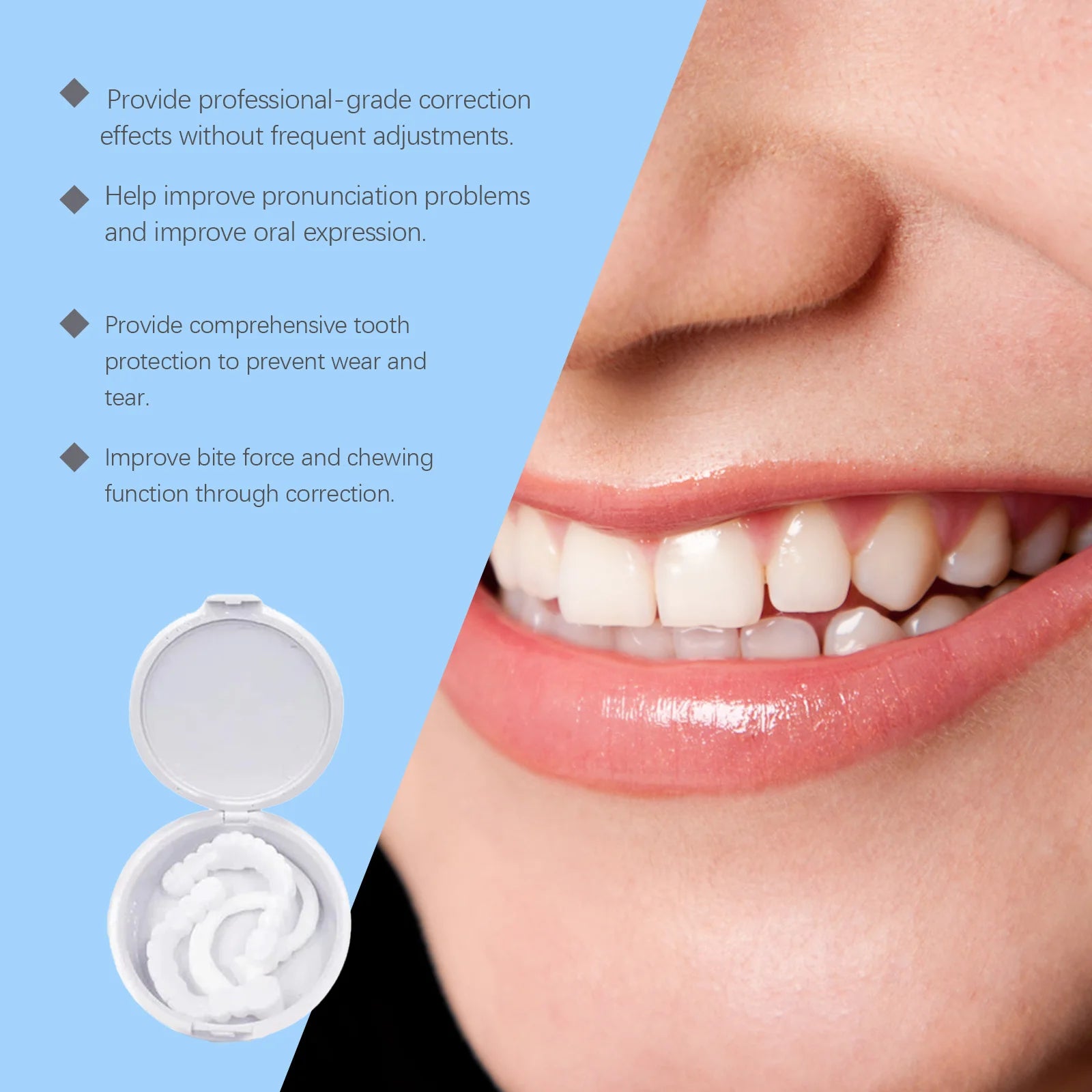 Smile Makeover Snap On Dentures for Gaps And Stains - 6