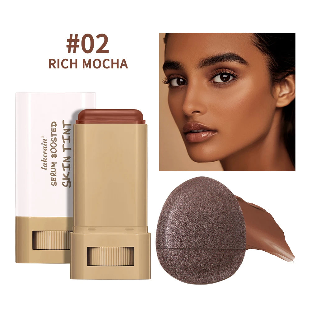 Daily Makeup Skin Tint Stick Serum with Puff for Natural Coverage - 23