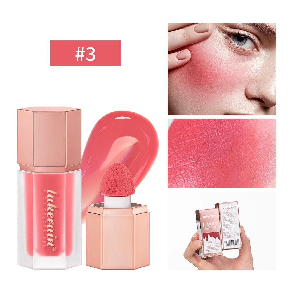 Daily Makeup Liquid Blush Long Lasting Waterproof Matte Velvet Formula