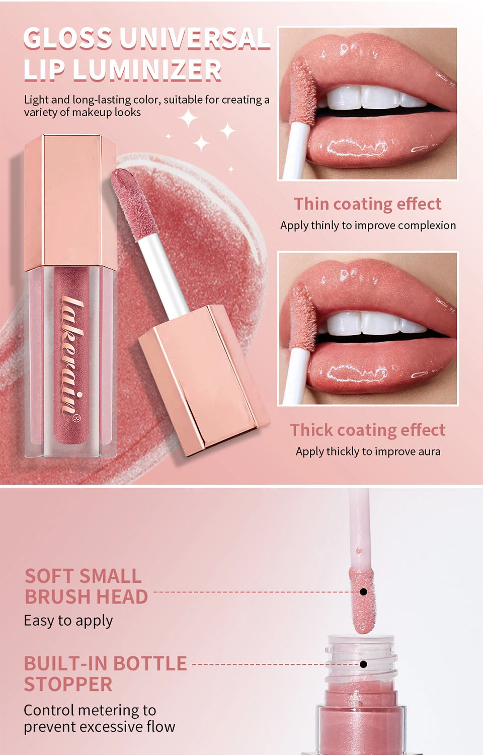 Daily Makeup Routine Lip Luminizer Gloss for Long Lasting Hydration - 9